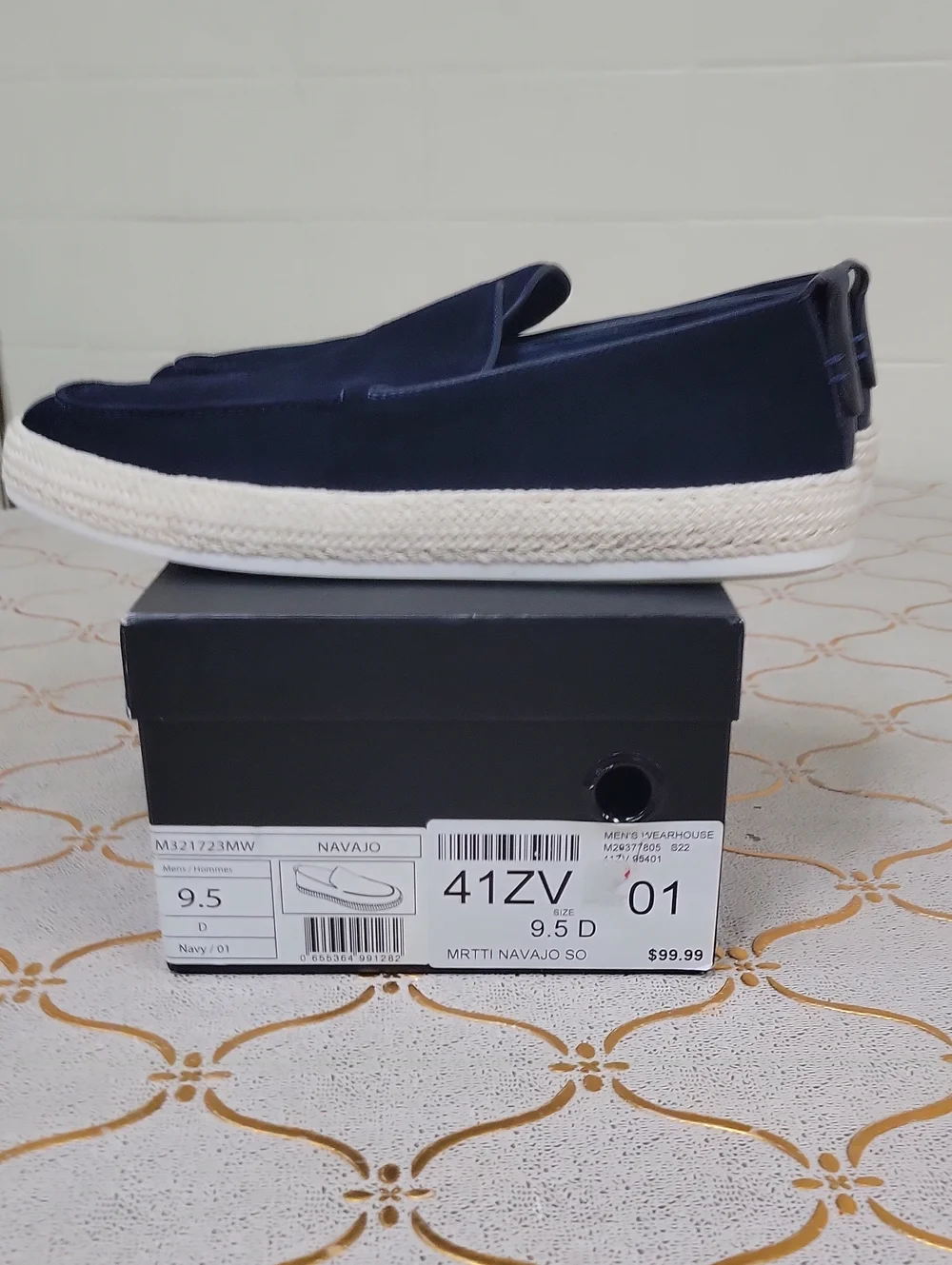 Men's Navy Slip-On Casual Shoes - Unknown Brand